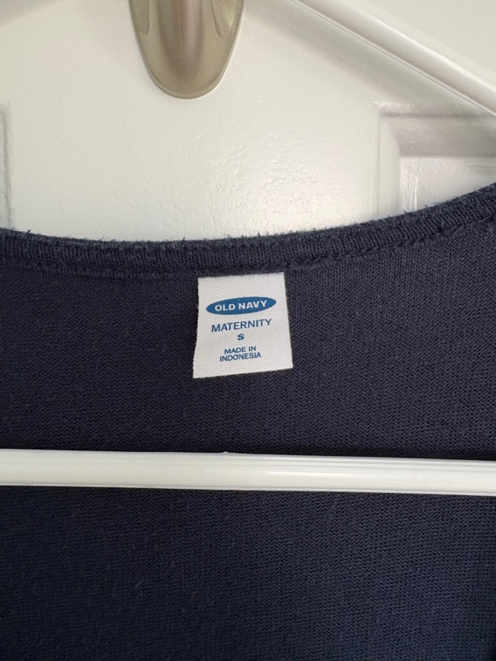 Old Navy Small Maternity Navy Wrap Long Sleeve Shirt - Picture 2 of 9